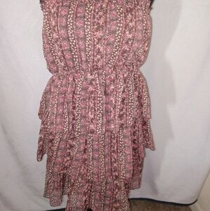 Rue21 Brown Tiered Strapless Dress Night Out